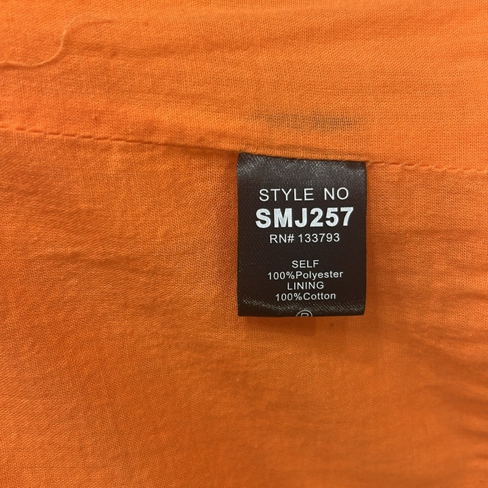POL Snap Button Fuzzy Sherpa Long Sleeve Jacket Orange Women’s Size Small - Picture 7 of 8